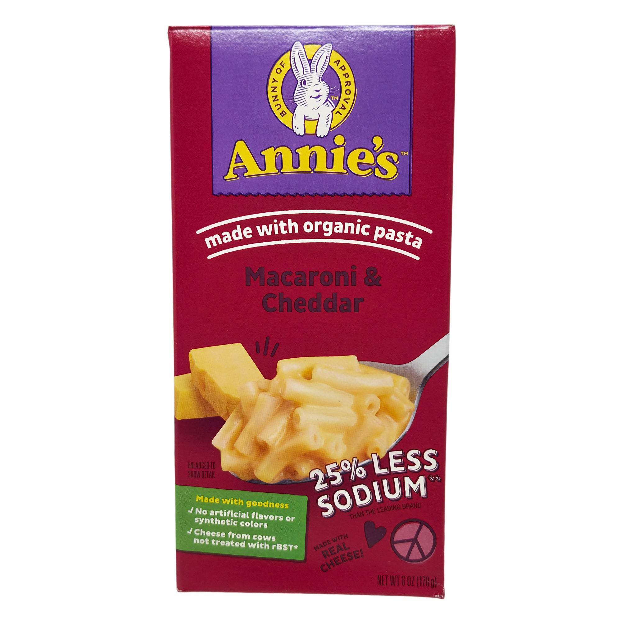 Annie's 25% Less Sodium Macaroni & Cheddar - 6oz.